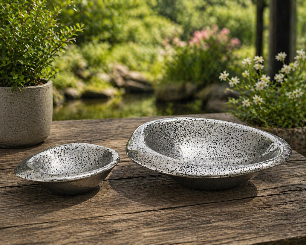 Forma Livings Handcrafted Aluminium Bowl Set – Textured Finish (Gold & Silver Nickel Available)