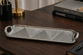 Geometric Aluminium Serving Tray – Premium Silver Finish