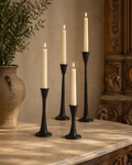 Matte Black Taper Candle Stand Set (Set of 4) – Elegant Height Play Collection