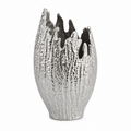 Forma Livings Premium Aluminium Textured Vase – Available in Gold & Silver Nickel Finish