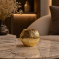 Forma Livings Luxe Ripple Vase Collection (Set of 3) – Black, Silver & Gold Finish
