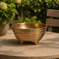 Forma Livings Artisan Pedestal Vases Set – Gold & Matte Black Finish