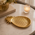 Timeless Elegance: Handcrafted Pineapple Platter in Gold & Silver Nickel Finishes