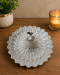 Silver & Gold Peacock Decorative Platter