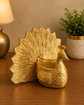 Peacock Tealight Candle Holder – Gold & Silver Finish