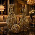 Luxury Handcrafted Aluminium Decorative Vase Set | Premium Tabletop Decor