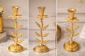 Golden Botanical Candle Holder