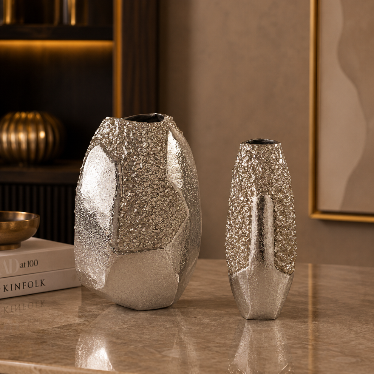 Aurora Crystal Vase Set (Large & Small)