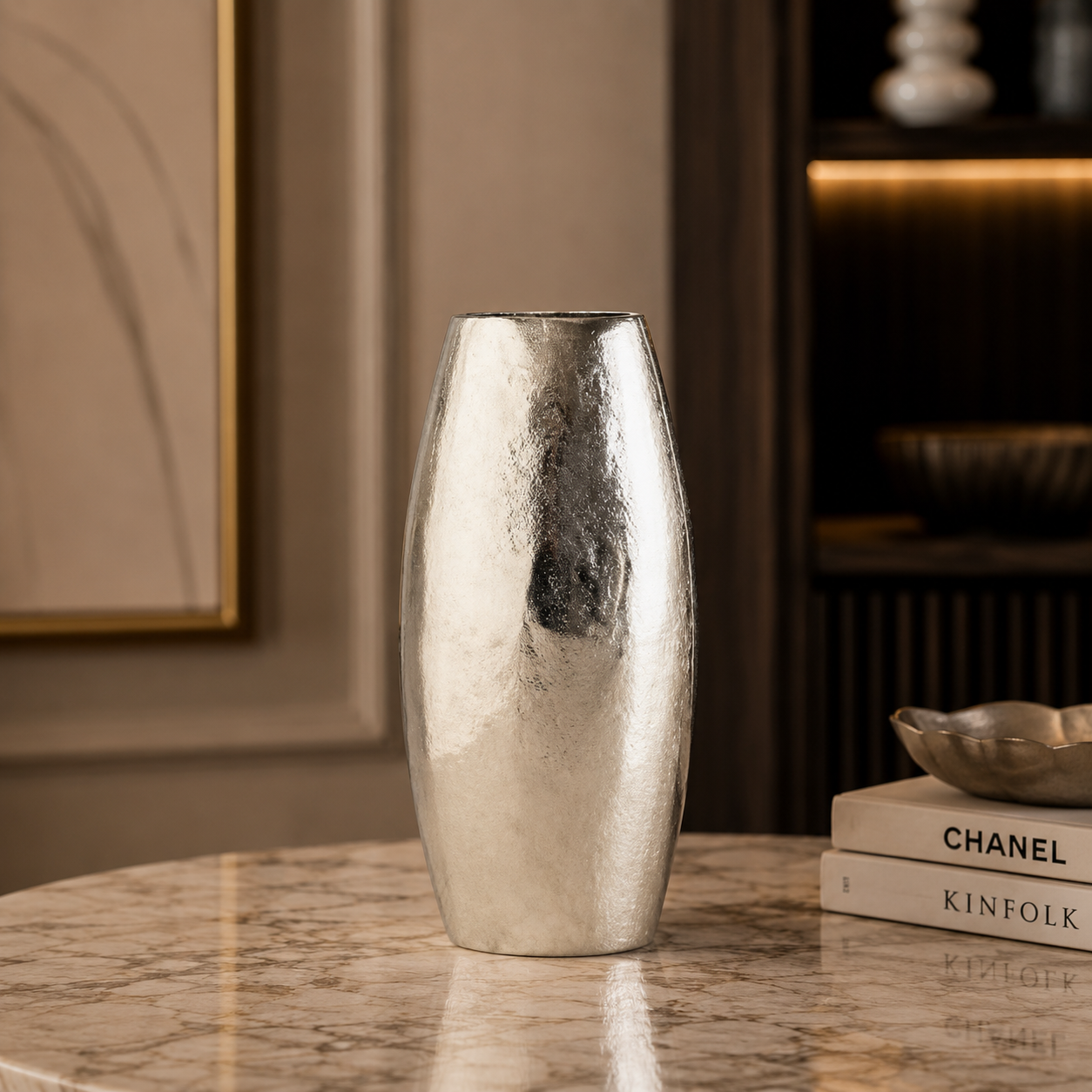 Silver Crest Accent Vase