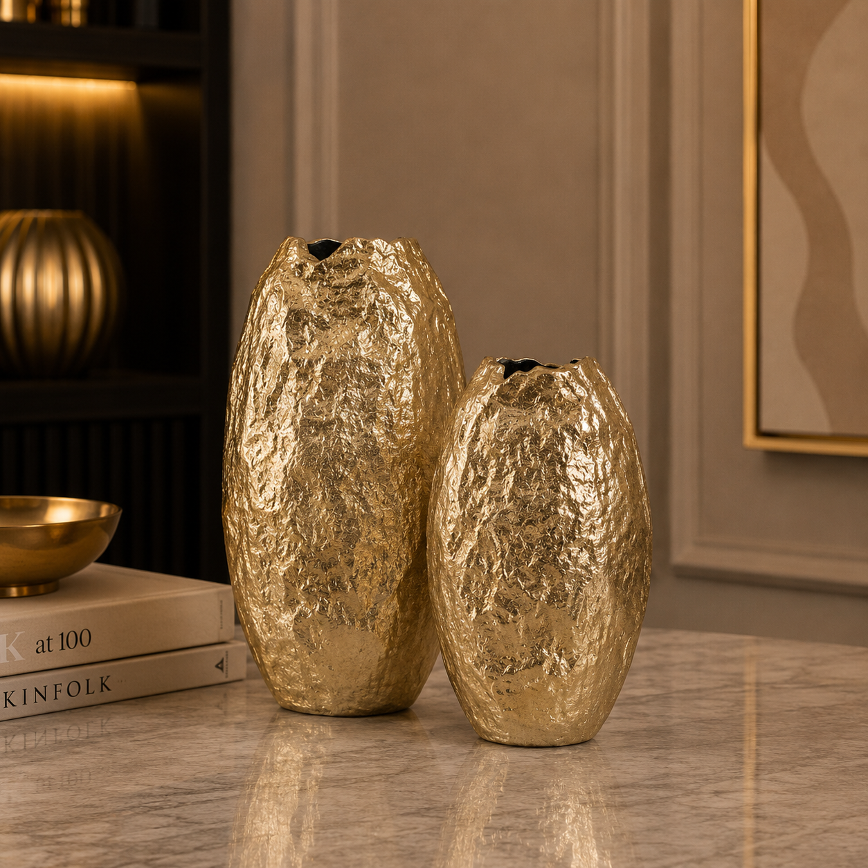 Molten Rock Vase Set (Large & Small)