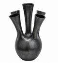 Aurelia Multi Stem Aluminium Vase – Sculptural Matte Noir Finish