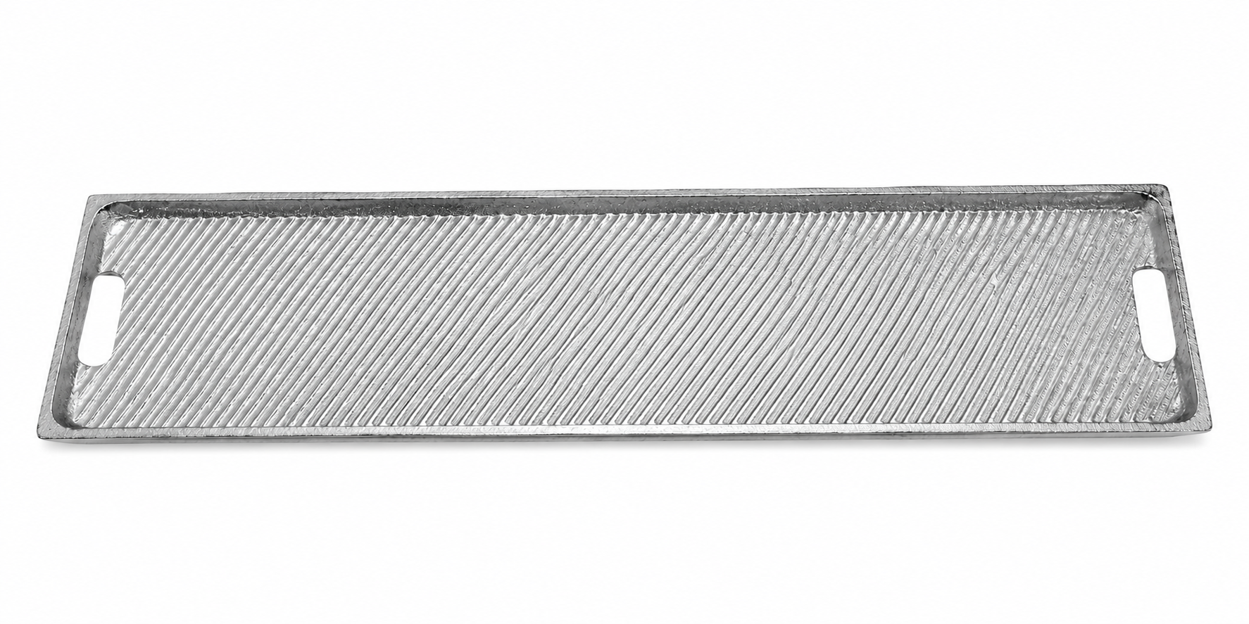 Luxury Aluminium Textured Serving Tray – Gold & Silver Finish