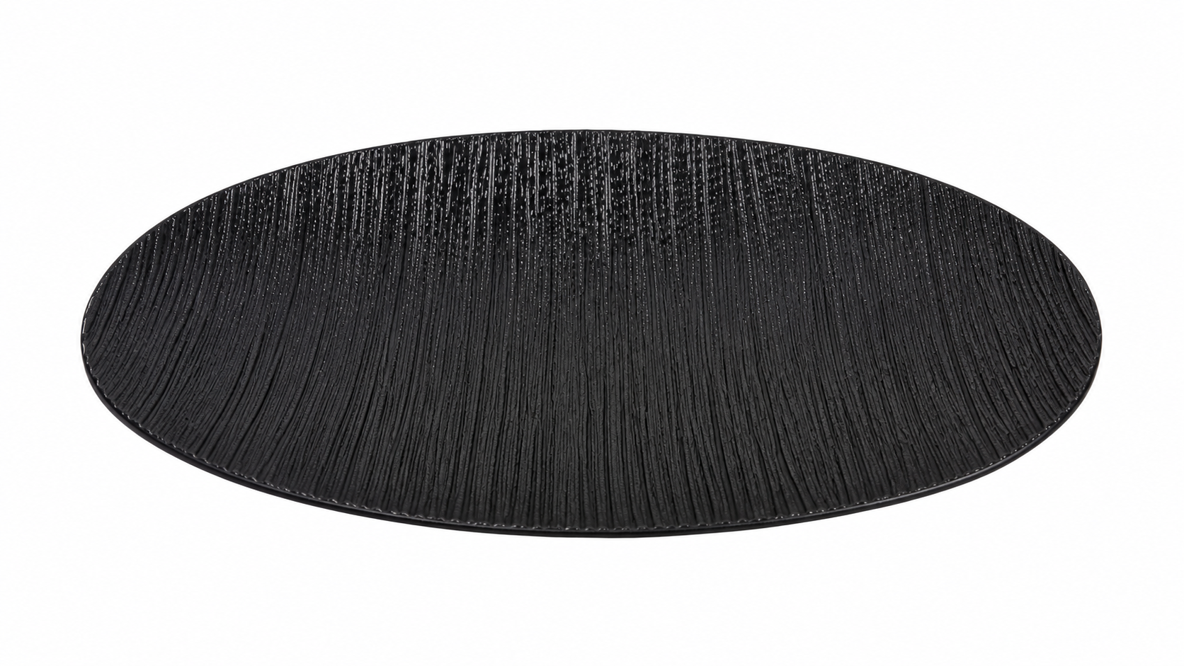 Textured Aluminium Serving Platter – Silver Finish & Matte Black Powder-Coated