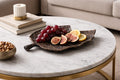 Textured Aluminium Leaf Tray – Modern Luxury Serving Accent