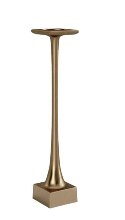 Luxe Gold Finish Aluminium Candle Holder Set (Set of 2) – Modern Minimal Elegance
