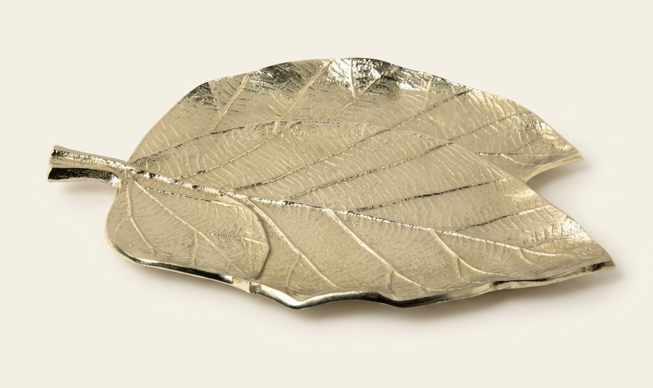Leaf Shaped Aluminium Tray