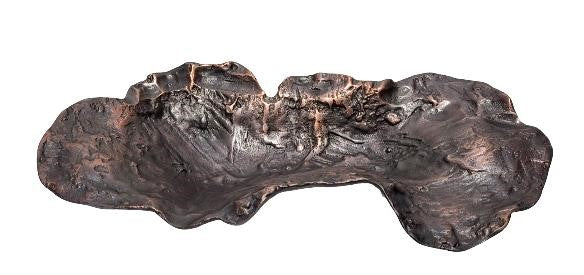 Organic Leaf-Inspired Aluminium Serving Platter – Rustic Artisan Finish
