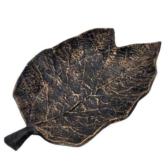 Textured Aluminium Leaf Tray – Modern Luxury Serving Accent