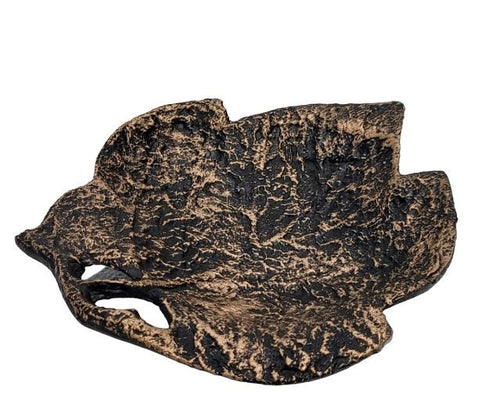 Antique Finish Aluminium Leaf Bowls – Handcrafted Sculptural Duo (Mixed Shapes)